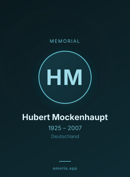 Memorial portrait of Hubert Mockenhaupt