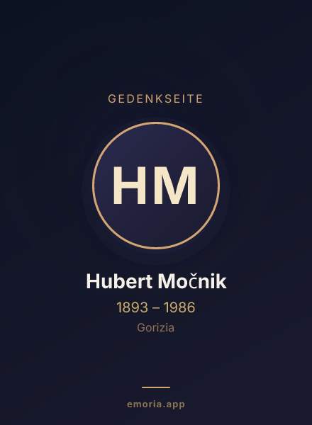 Gedenkportrait von Hubert Močnik