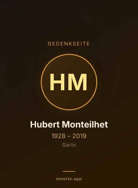 Gedenkportrait von Hubert Monteilhet