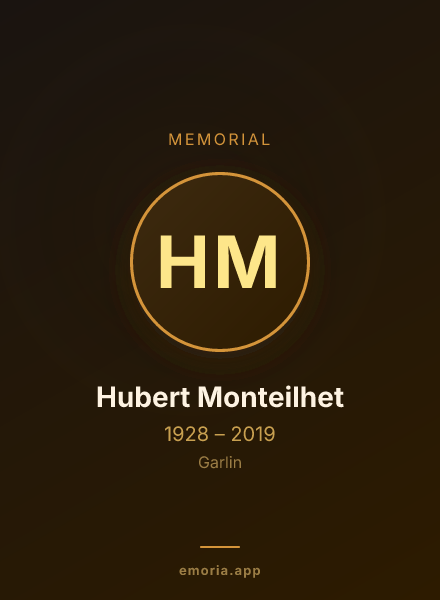 Memorial portrait of Hubert Monteilhet