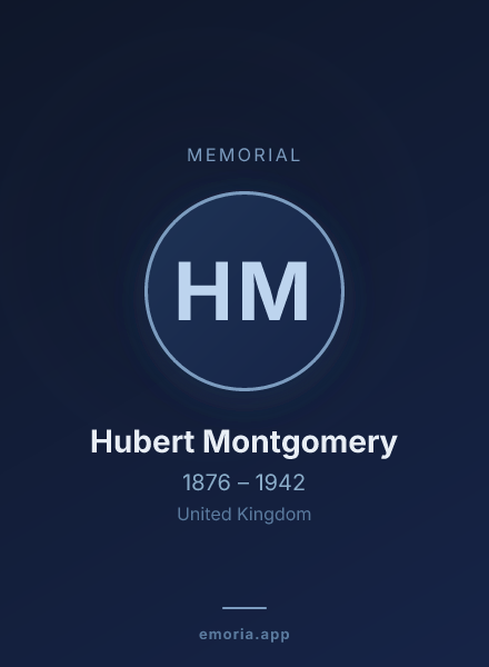 Memorial portrait of Hubert Montgomery