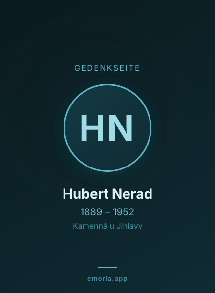 Gedenkportrait von Hubert Nerad