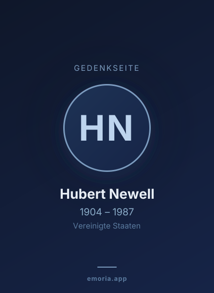 Gedenkportrait von Hubert Newell
