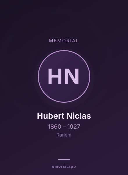 Memorial portrait of Hubert Niclas