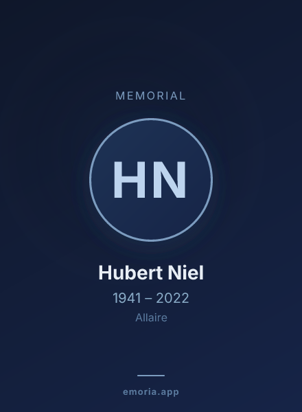 Memorial portrait of Hubert Niel