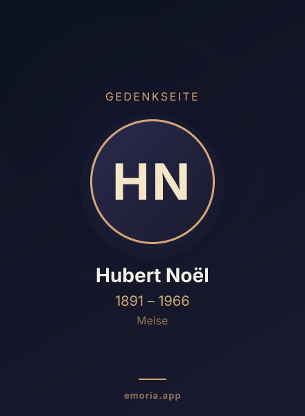 Gedenkportrait von Hubert Noël
