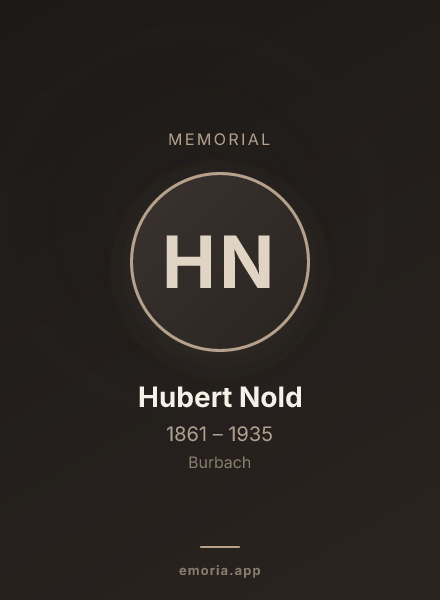 Memorial portrait of Hubert Nold