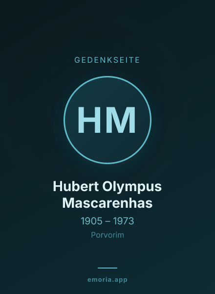 Gedenkportrait von Hubert Olympus Mascarenhas