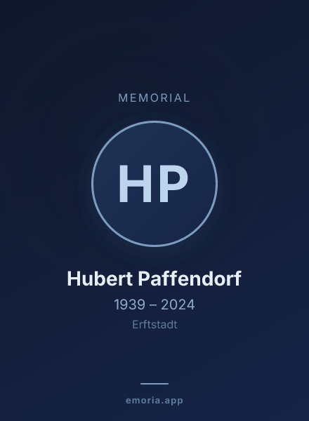 Memorial portrait of Hubert Paffendorf