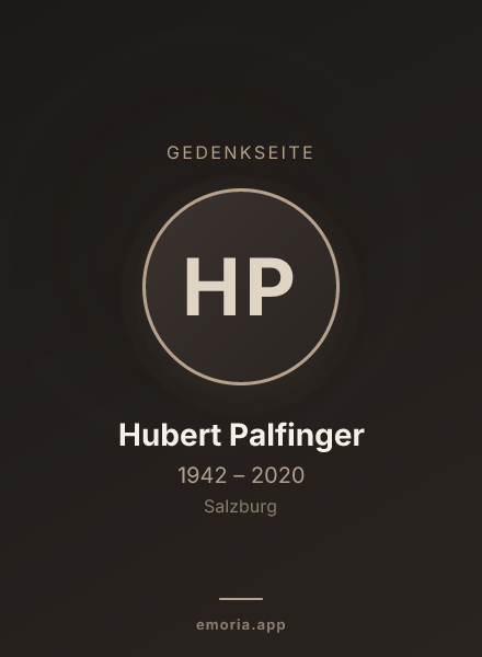 Gedenkportrait von Hubert Palfinger