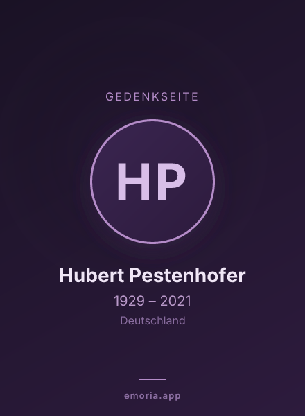 Gedenkportrait von Hubert Pestenhofer