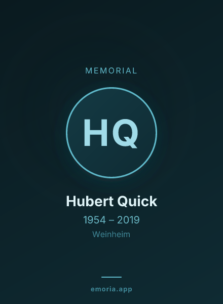 Memorial portrait of Hubert Quick