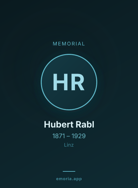 Memorial portrait of Hubert Rabl