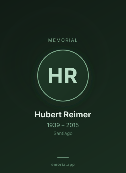 Memorial portrait of Hubert Reimer