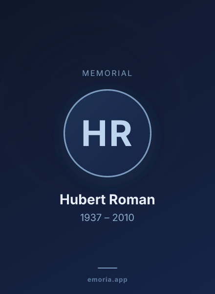 Memorial portrait of Hubert Roman