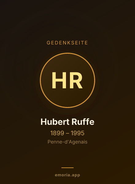 Gedenkportrait von Hubert Ruffe