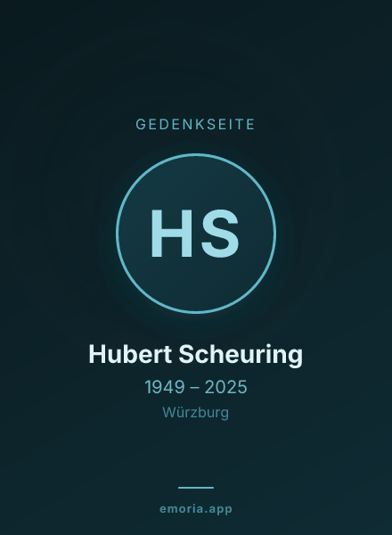 Gedenkportrait von Hubert Scheuring