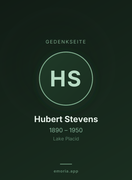 Gedenkportrait von Hubert Stevens