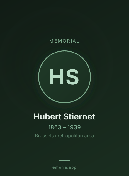 Memorial portrait of Hubert Stiernet