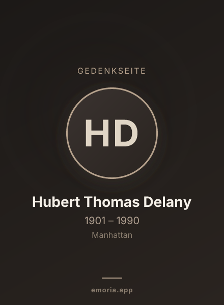 Gedenkportrait von Hubert Thomas Delany