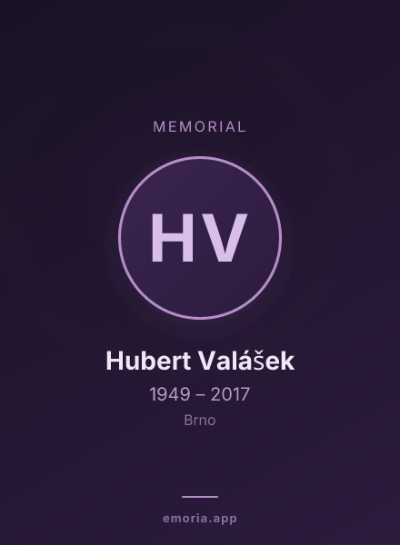 Memorial portrait of Hubert Valášek