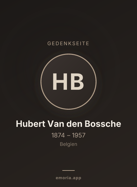Gedenkportrait von Hubert Van den Bossche
