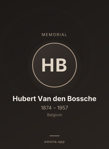 Memorial portrait of Hubert Van den Bossche