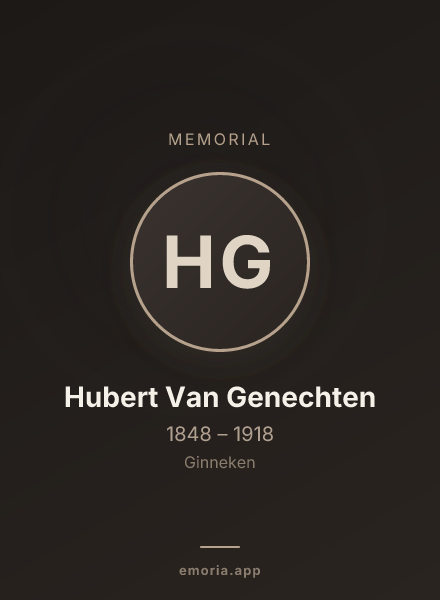 Memorial portrait of Hubert Van Genechten