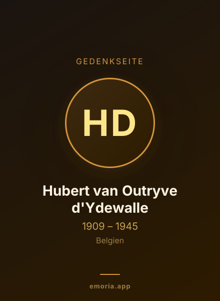 Gedenkportrait von Hubert van Outryve d'Ydewalle