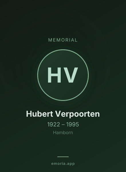 Memorial portrait of Hubert Verpoorten