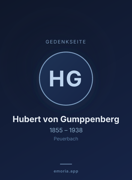 Gedenkportrait von Hubert von Gumppenberg
