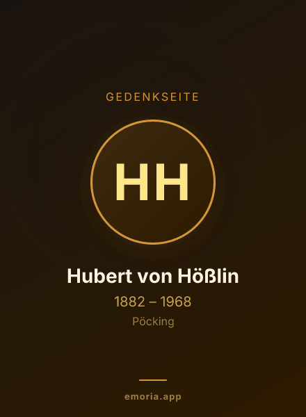 Gedenkportrait von Hubert von Hößlin