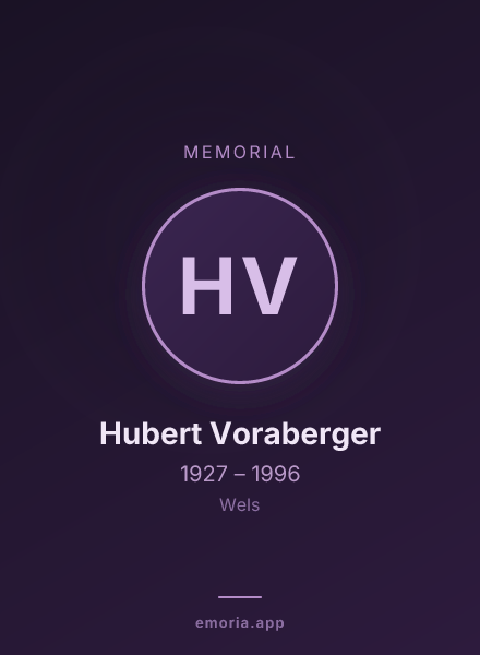 Memorial portrait of Hubert Voraberger