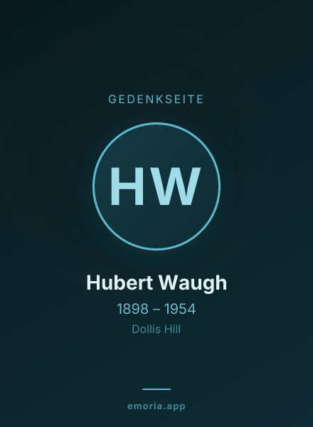 Gedenkportrait von Hubert Waugh