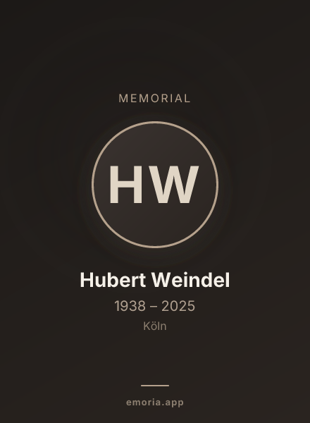 Memorial portrait of Hubert Weindel
