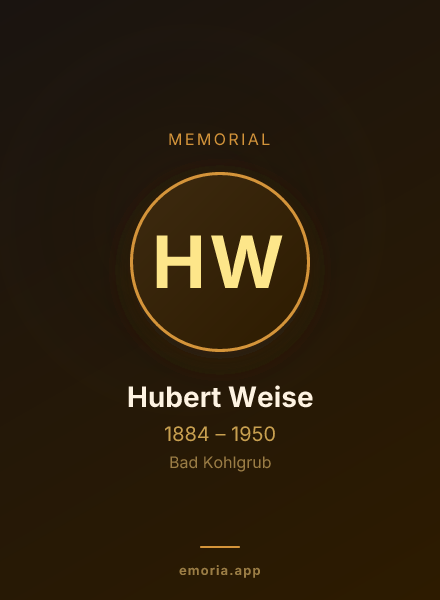Memorial portrait of Hubert Weise