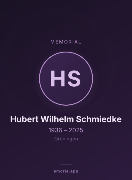 Memorial portrait of Hubert Wilhelm Schmiedke