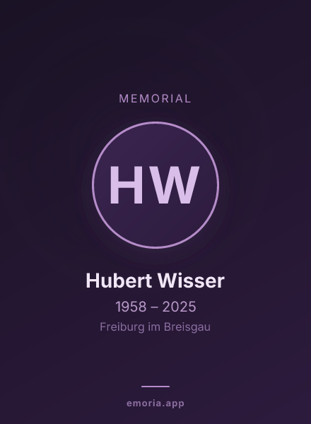 Memorial portrait of Hubert Wisser