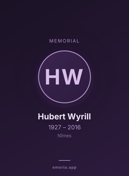 Memorial portrait of Hubert Wyrill