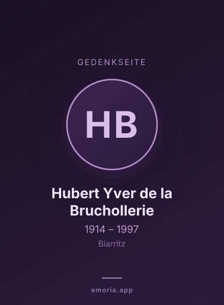 Gedenkportrait von Hubert Yver de la Bruchollerie