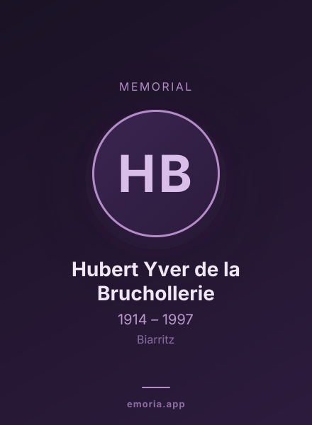 Memorial portrait of Hubert Yver de la Bruchollerie