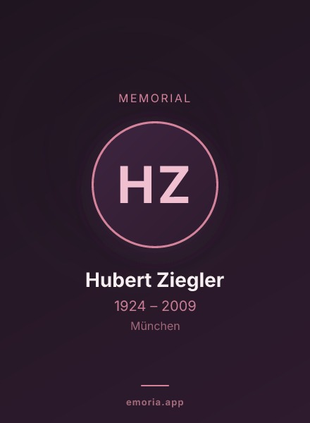 Memorial portrait of Hubert Ziegler
