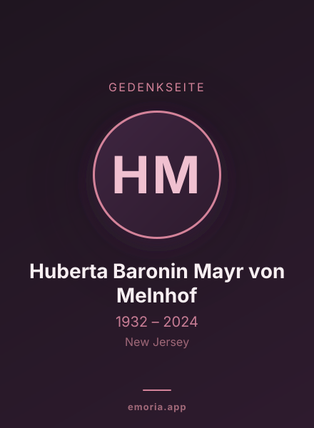 Gedenkportrait von Huberta Baronin Mayr von Melnhof