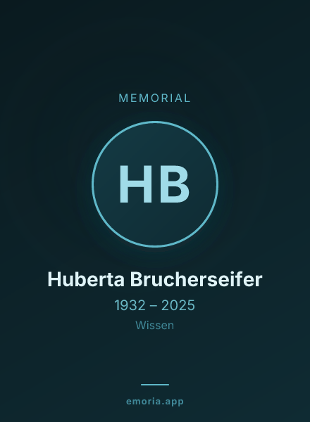 Memorial portrait of Huberta Brucherseifer