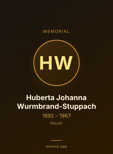 Memorial portrait of Huberta Johanna Wurmbrand-Stuppach