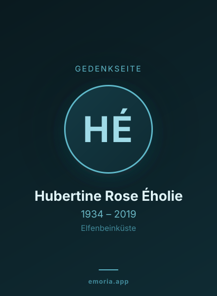 Gedenkportrait von Hubertine Rose Éholie