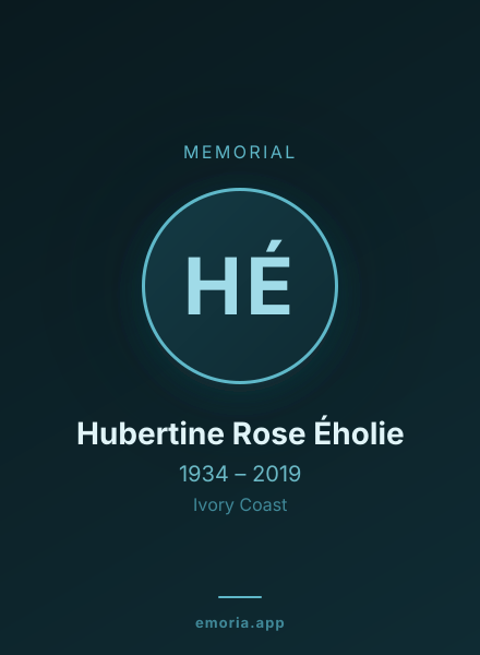 Memorial portrait of Hubertine Rose Éholie
