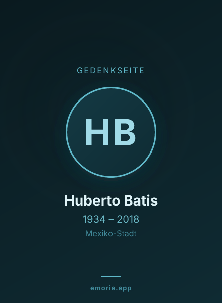 Gedenkportrait von Huberto Batis