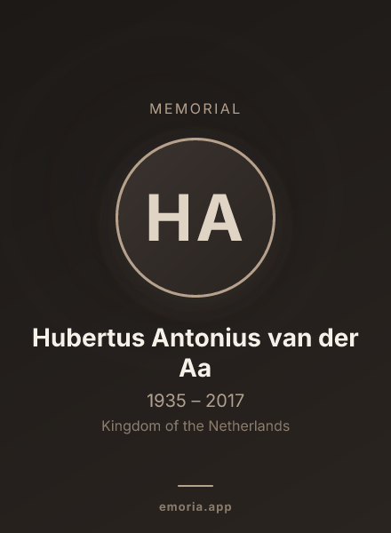 Memorial portrait of Hubertus Antonius van der Aa