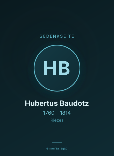Gedenkportrait von Hubertus Baudotz